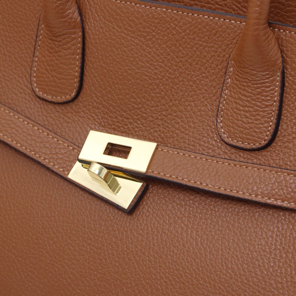 origami-leather-tote-tl142507 - Konjakki - kuva 5