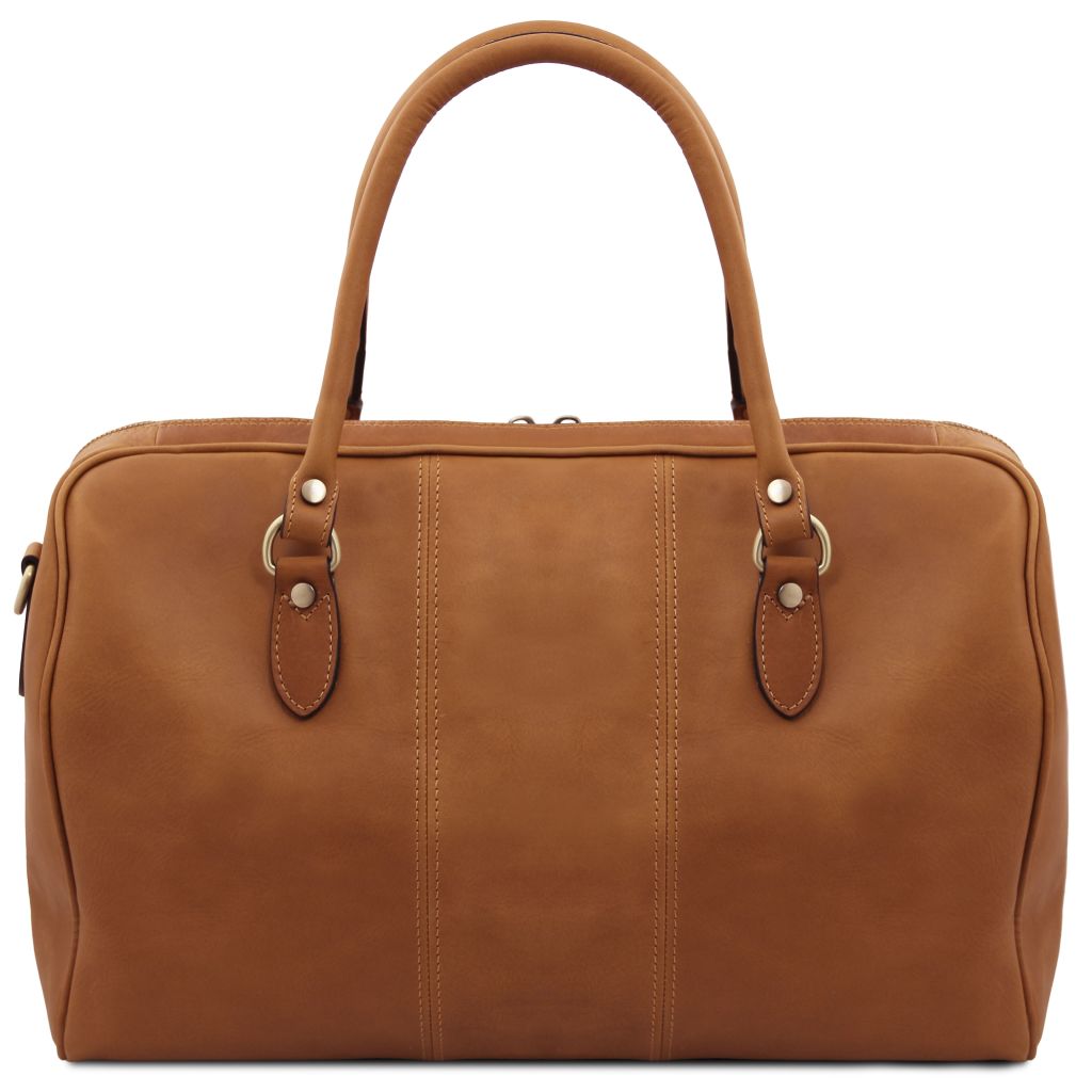 lisbona-travel-leather-duffle-bag-small-size-tl142558 - Luonnonväri - kuva 3
