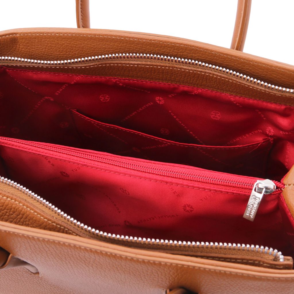 camelia-leather-handbag-tl141728 - Konjakki - kuva 5