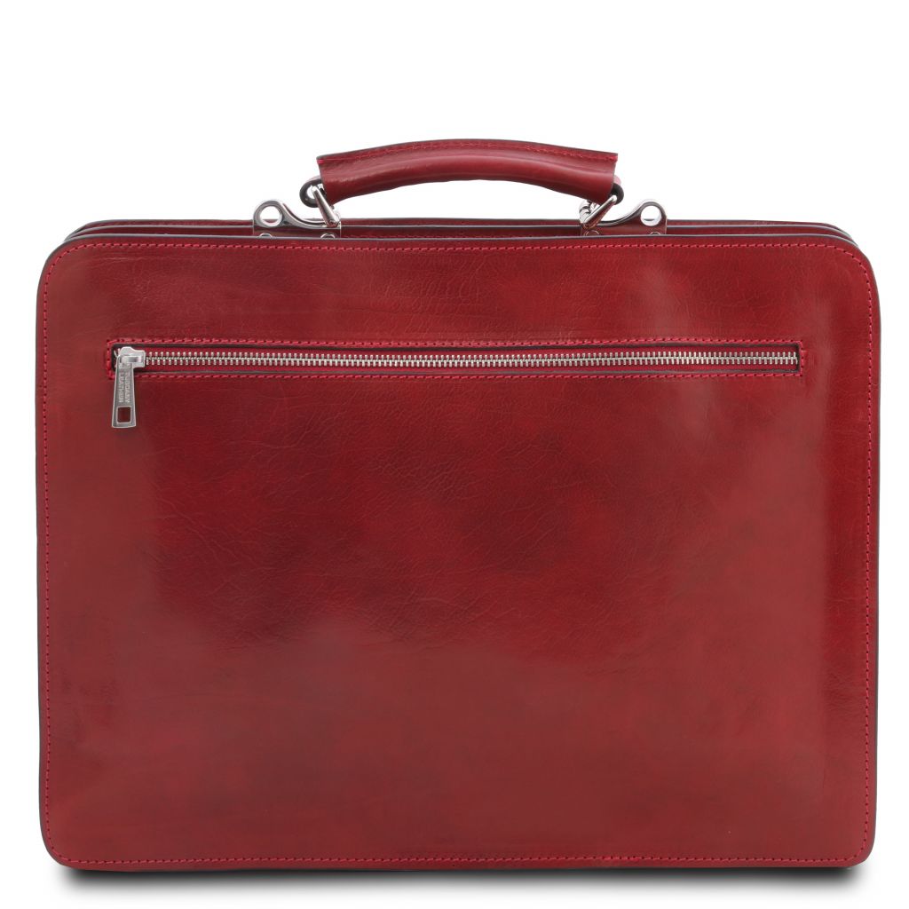 venezia-leather-briefcase-2-compartments-tl141268 - Punainen - kuva 3