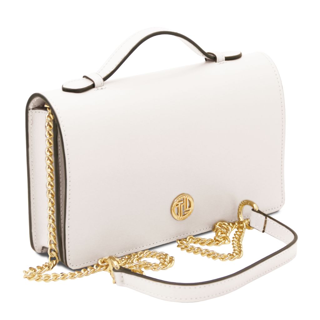 opera-leather-clutch-with-chain-strap-tl142505 - Valkoinen - kuva 2