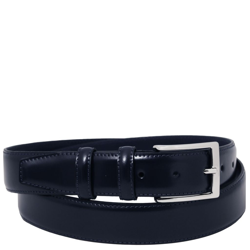 elegant-brushed-leather-belt-35mm-tl142538 - Tummansininen