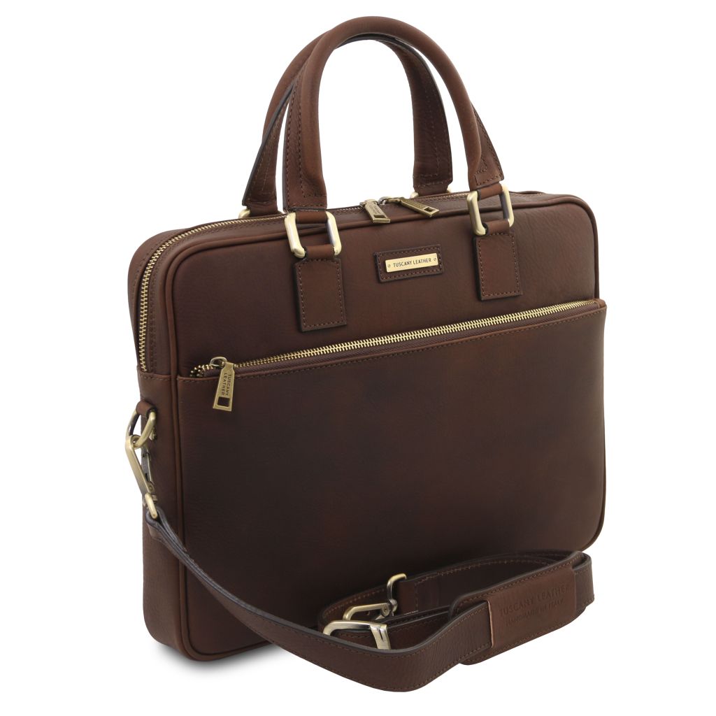 ferrara-leather-laptop-briefcase-tl142620 - Tummanruskea - kuva 2