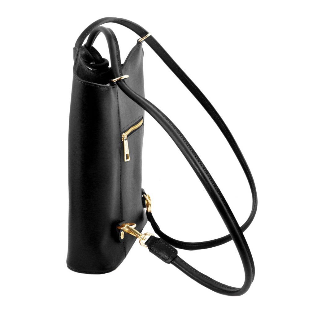 patty-saffiano-leather-convertible-backpack-shoulderbag-tl141455 - Musta - kuva 4