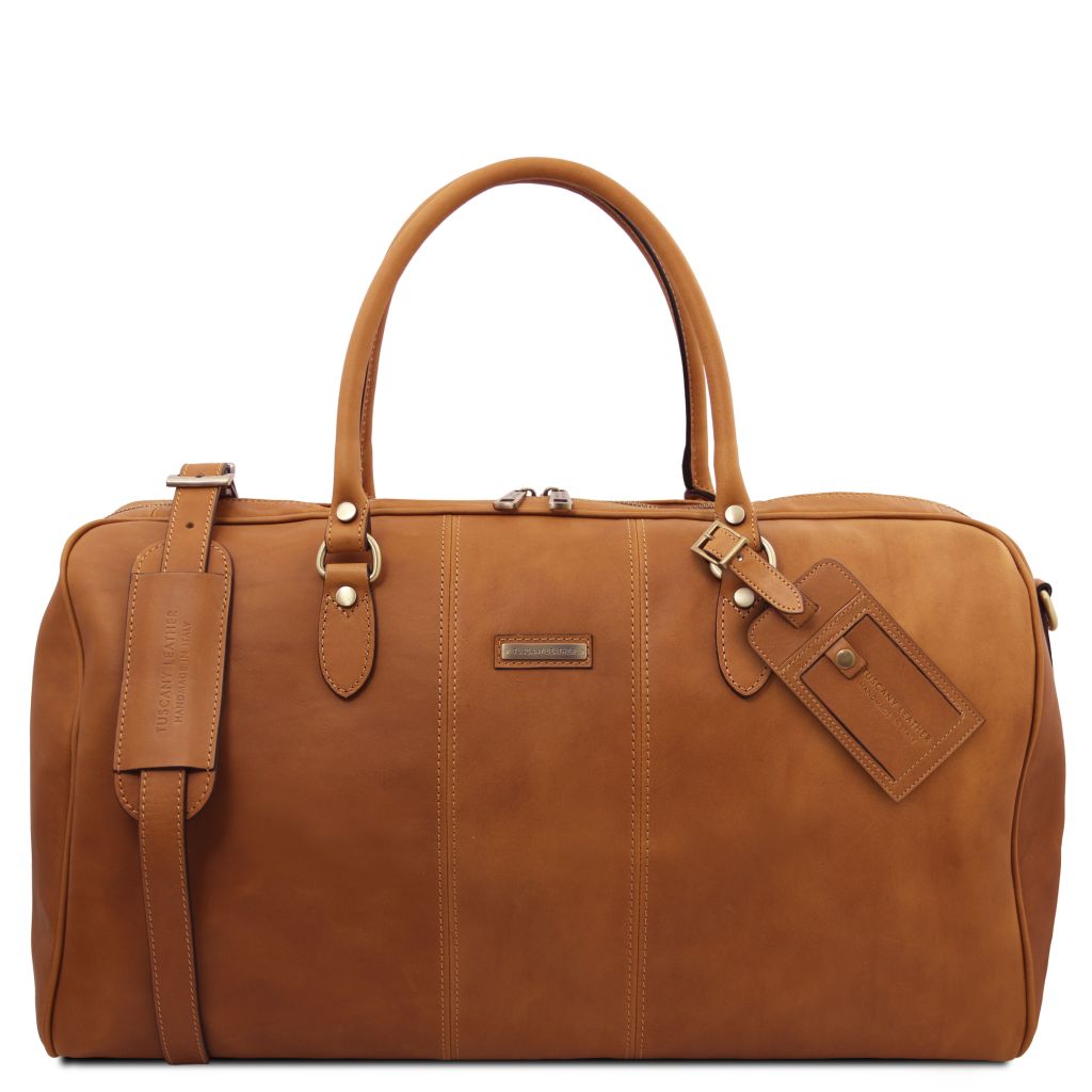 lisbona-travel-leather-duffle-bag-large-size-tl142557 - Luonnonväri