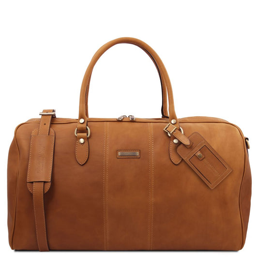lisbona-travel-leather-duffle-bag-large-size-tl142557 - Luonnonväri