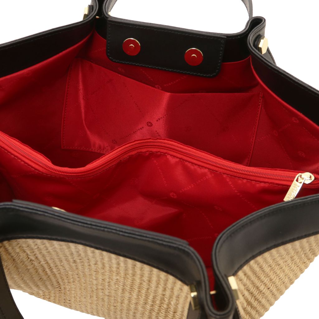 soleil-raffia-shopping-bag-tl142567 - Musta - kuva 8