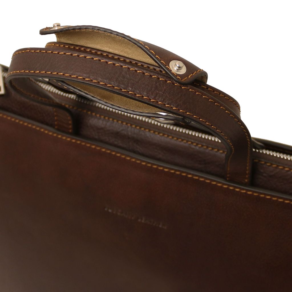palermo-leather-briefcase-3-compartments-for-women-tl142452 - Tummanruskea - kuva 5