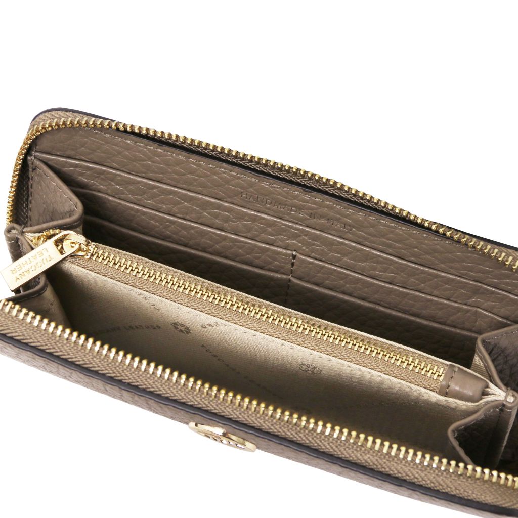 financier-exclusive-zip-around-leather-wallet-tl142494 - Tumma taupe - kuva 5