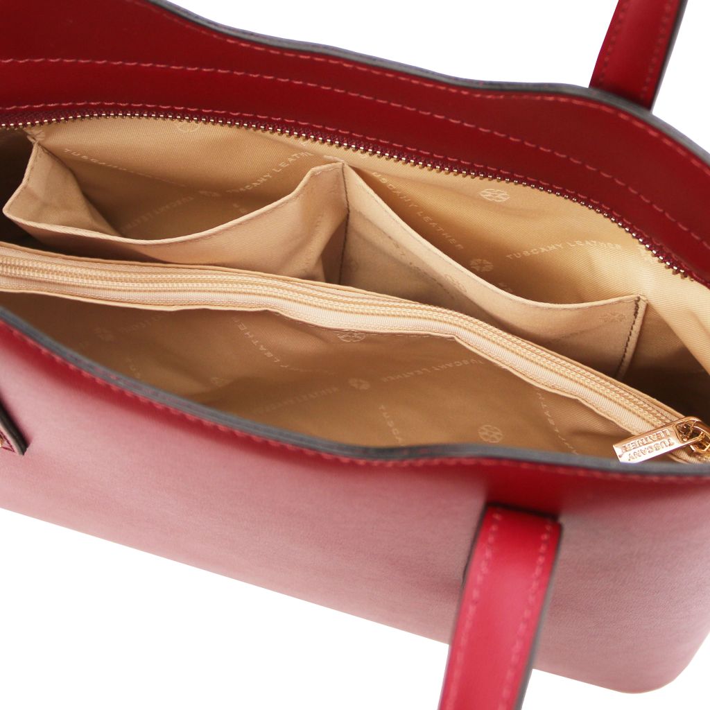 olimpia-leather-tote-small-size-tl141521 - Punainen - kuva 6