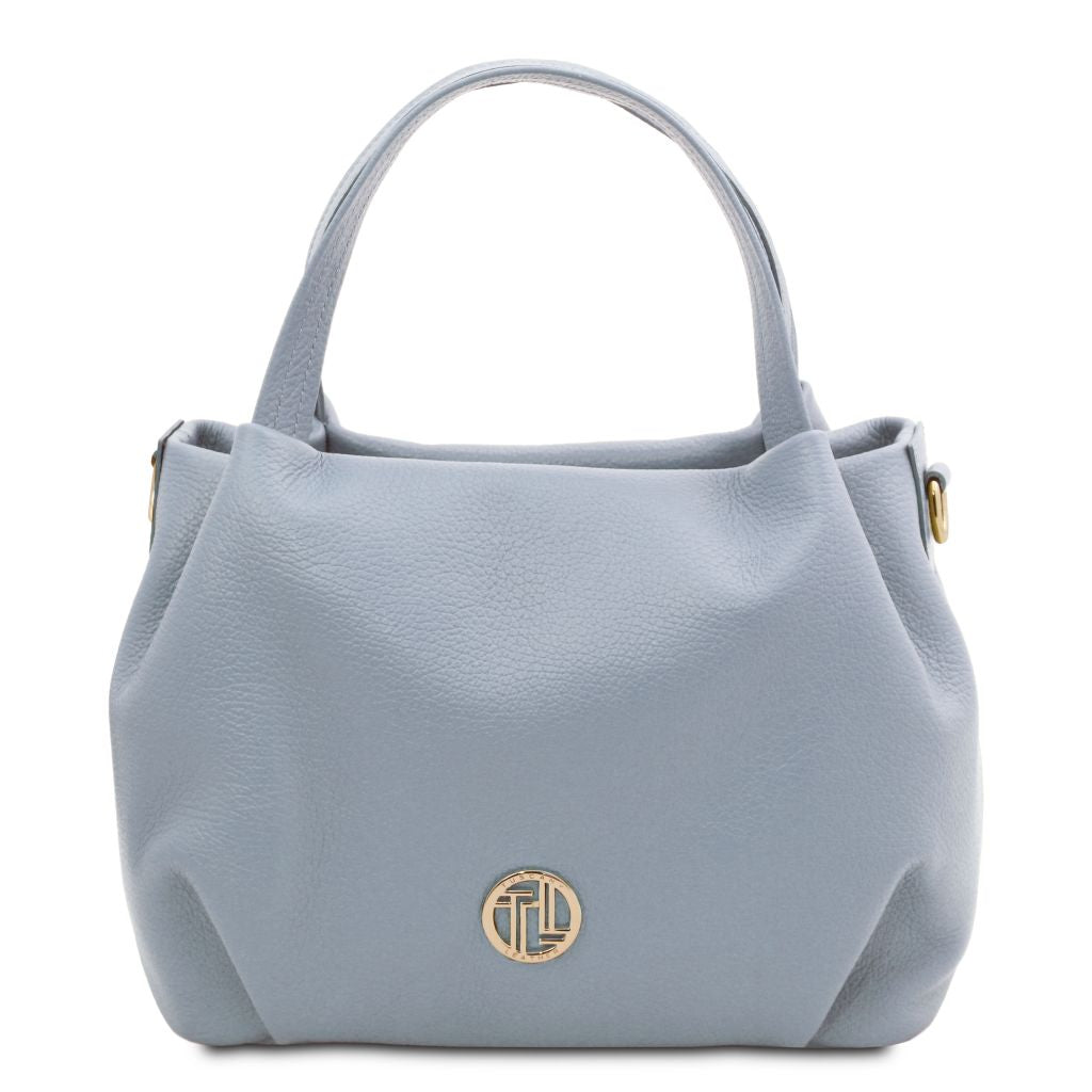 nora-soft-leather-handbag-tl142372 - Vaaleansininen