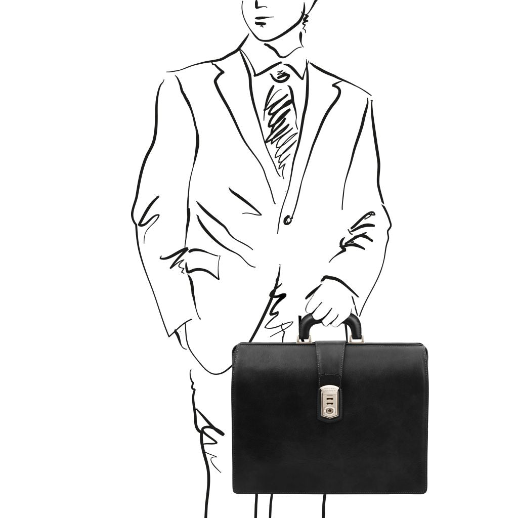 canova-leather-doctor-bag-briefcase-3-compartments-tl142352 - Musta - kuva 2