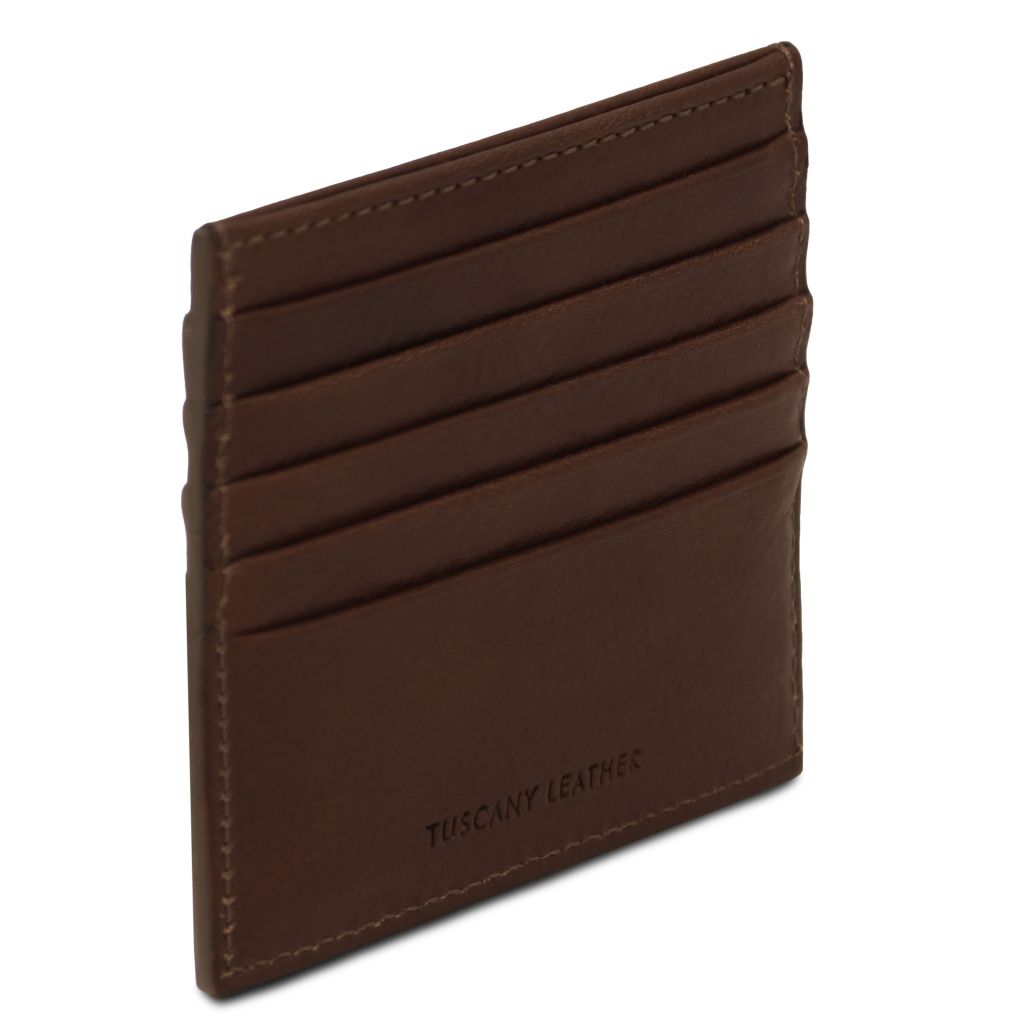 leather-credit-card-holder-tl142469 - Tummanruskea - kuva 2