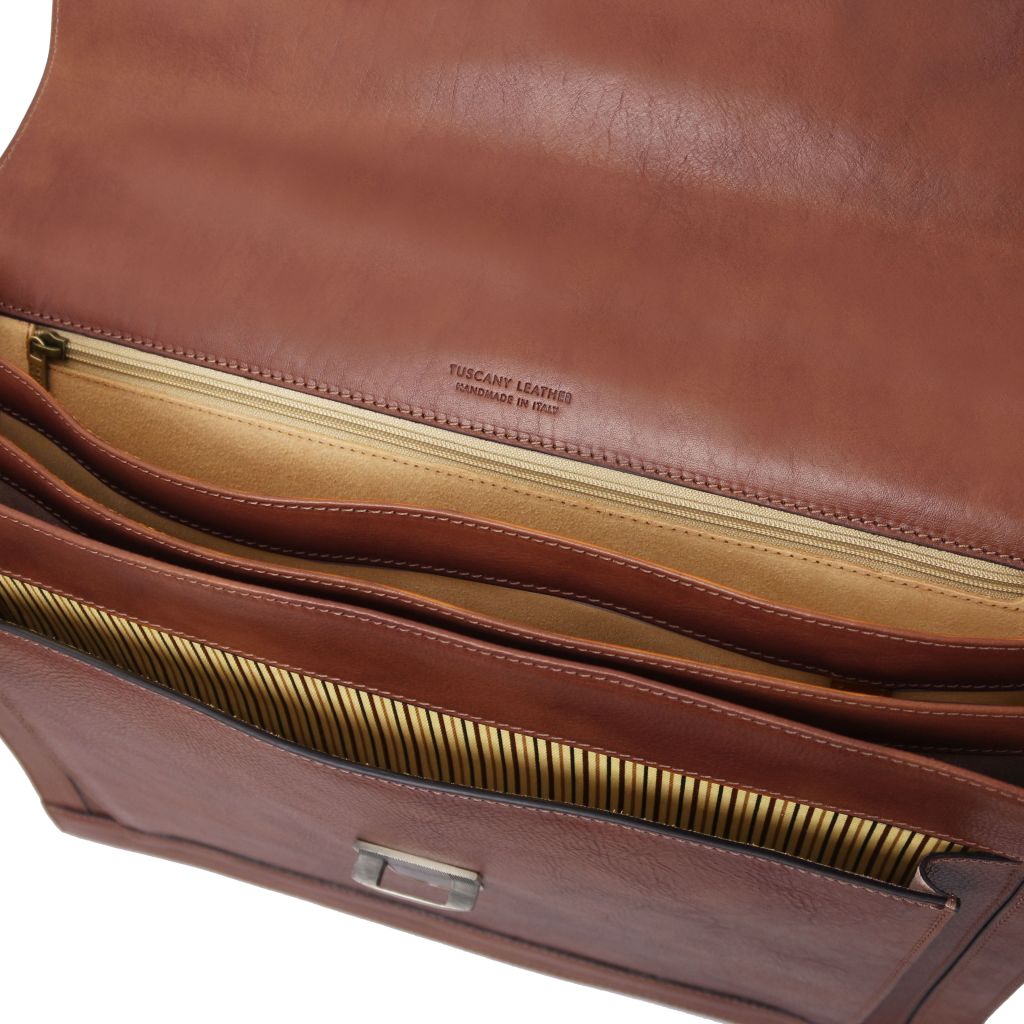 cremona-leather-briefcase-3-compartments-tl142448 - Ruskea - kuva 4