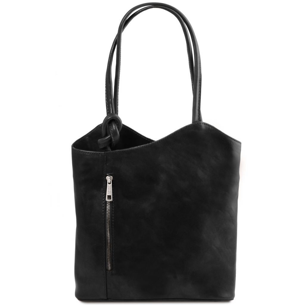 patty-leather-convertible-backpack-shoulderbag-tl141497 - Musta