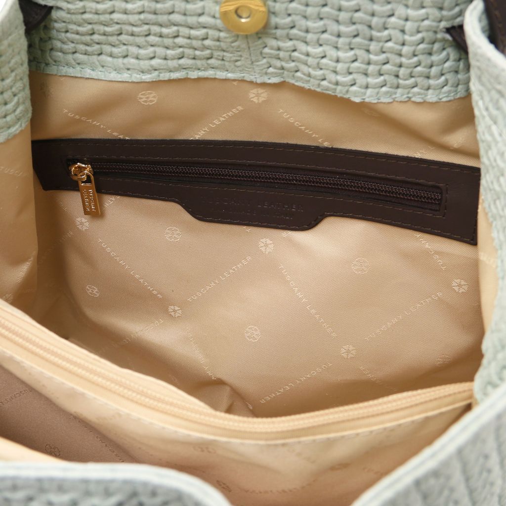 tl-keyluck-woven-printed-leather-shopping-bag-tl141573 - Mintunvihreä - kuva 4