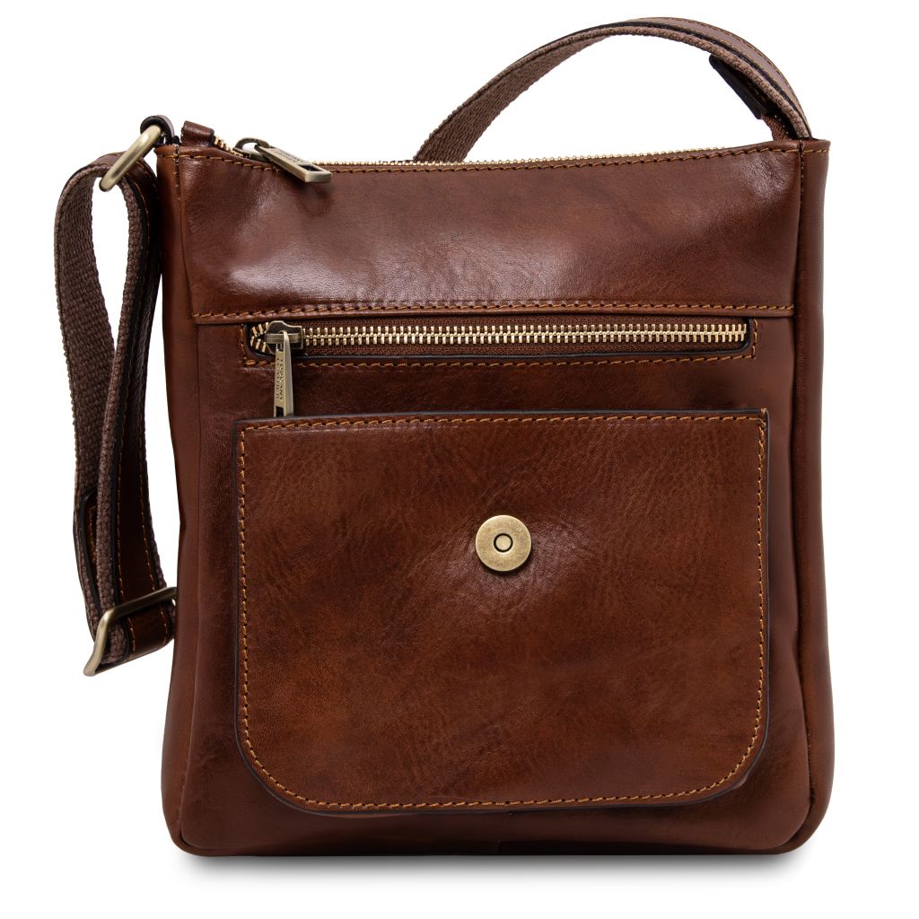 jimmy-leather-crossbody-bag-for-men-with-front-pocket-tl141407 - Ruskea - kuva 4