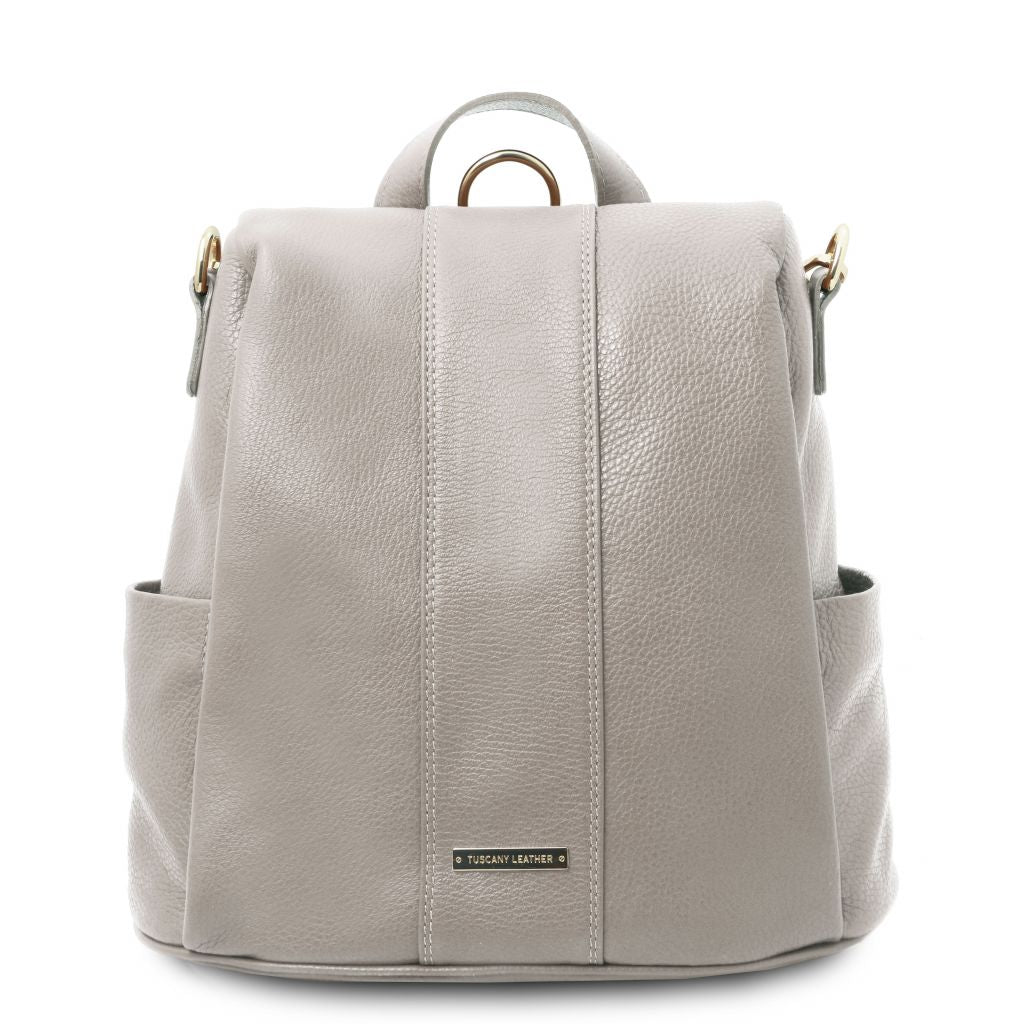 tl-bag-soft-leather-backpack-tl142138 - Light grey