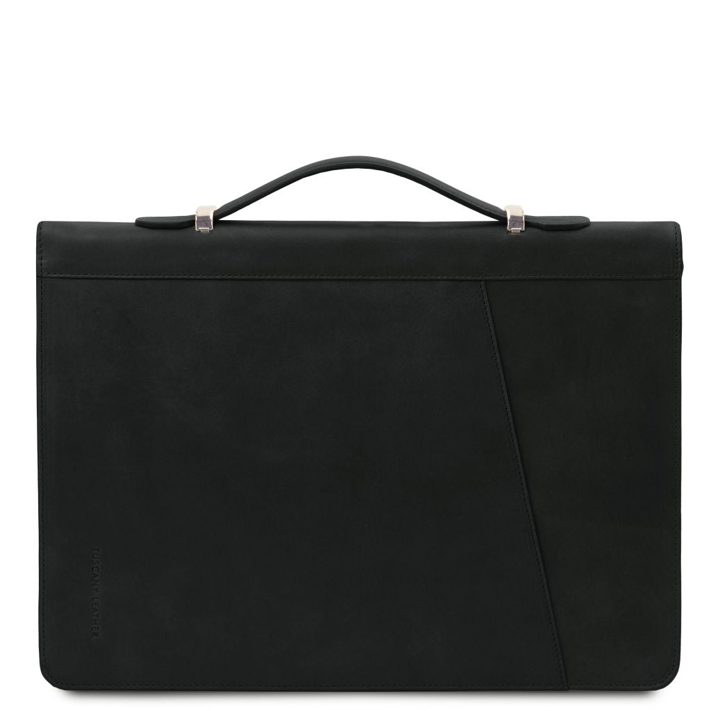 cesare-leather-document-case-with-handle-and-ring-binder-tl142554 - Musta - kuva 2