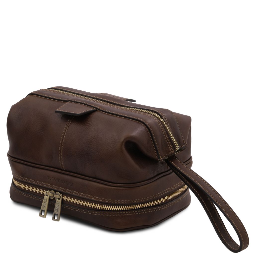 jacob-leather-toiletry-bag-tl142204 - Tummanruskea - kuva 2