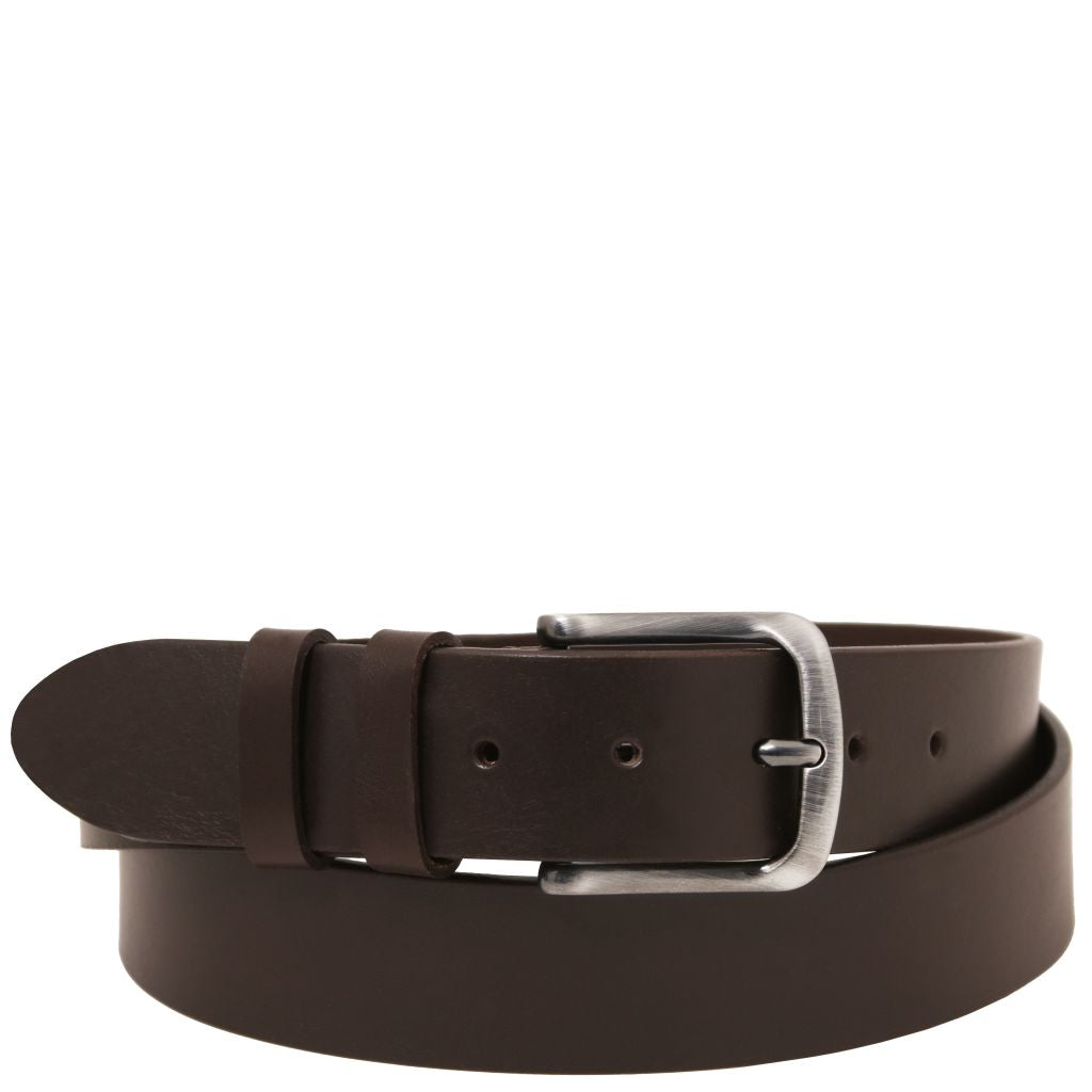 handcrafted-leather-belt-40mm-for-jeans-tl142527 - Tummanruskea