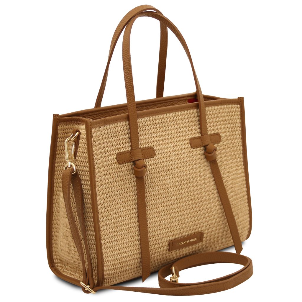 frame-raffia-shoulder-bag-tl142566 - Konjakki - kuva 2