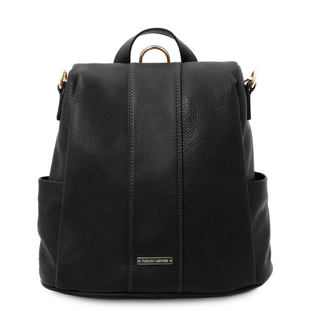 tl-bag-soft-leather-backpack-tl142138 - Musta
