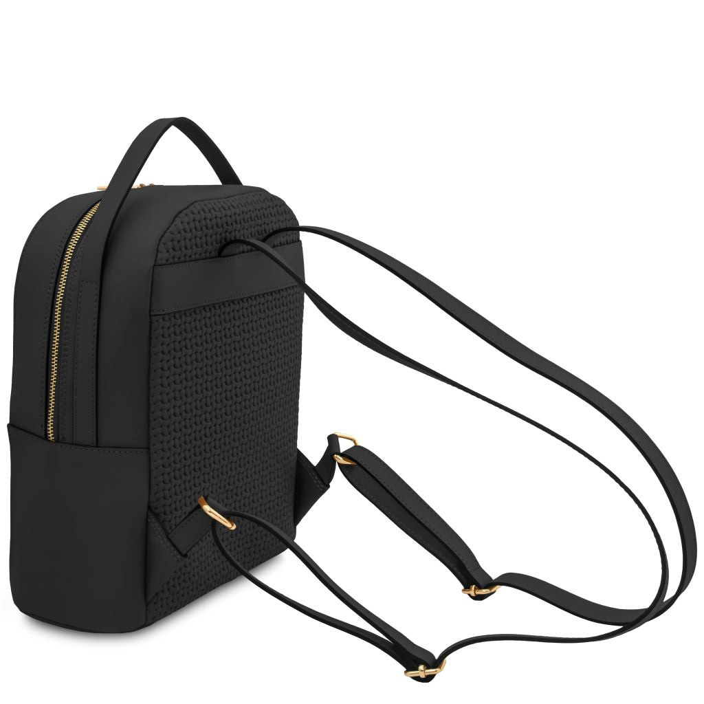 dedalo-woven-printed-leather-backpack-tl142576 - Musta - kuva 3