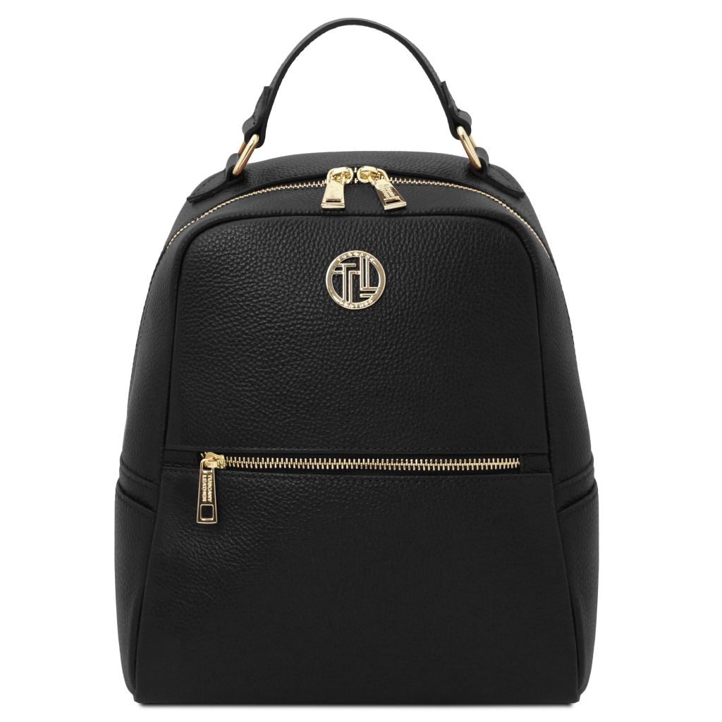 prisma-soft-leather-backpack-tl142483 - Musta