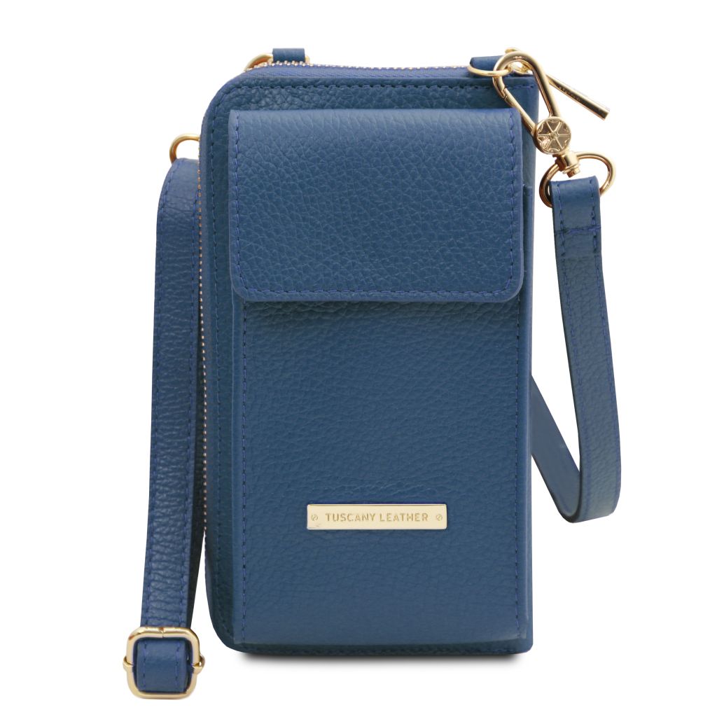 tl-bag-leather-wallet-phone-holder-with-strap-tl142323 - Deniminsininen