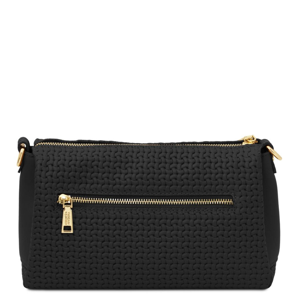 dedalo-woven-printed-leather-shoulder-bag-tl142577 - Musta - kuva 3