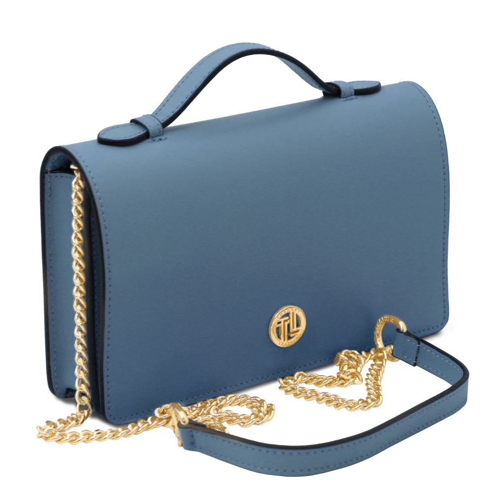 opera-leather-clutch-with-chain-strap-tl142505 - Deniminsininen - kuva 2