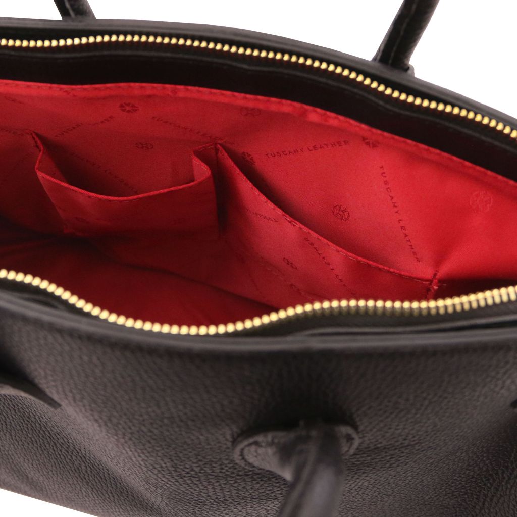 tl-bag-leather-handbag-with-golden-hardware-tl141529 - Musta - kuva 6