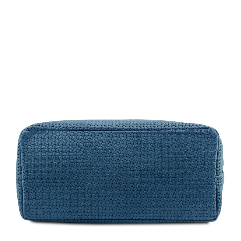 tl-keyluck-woven-printed-leather-shopping-bag-tl141573 - Deniminsininen - kuva 3