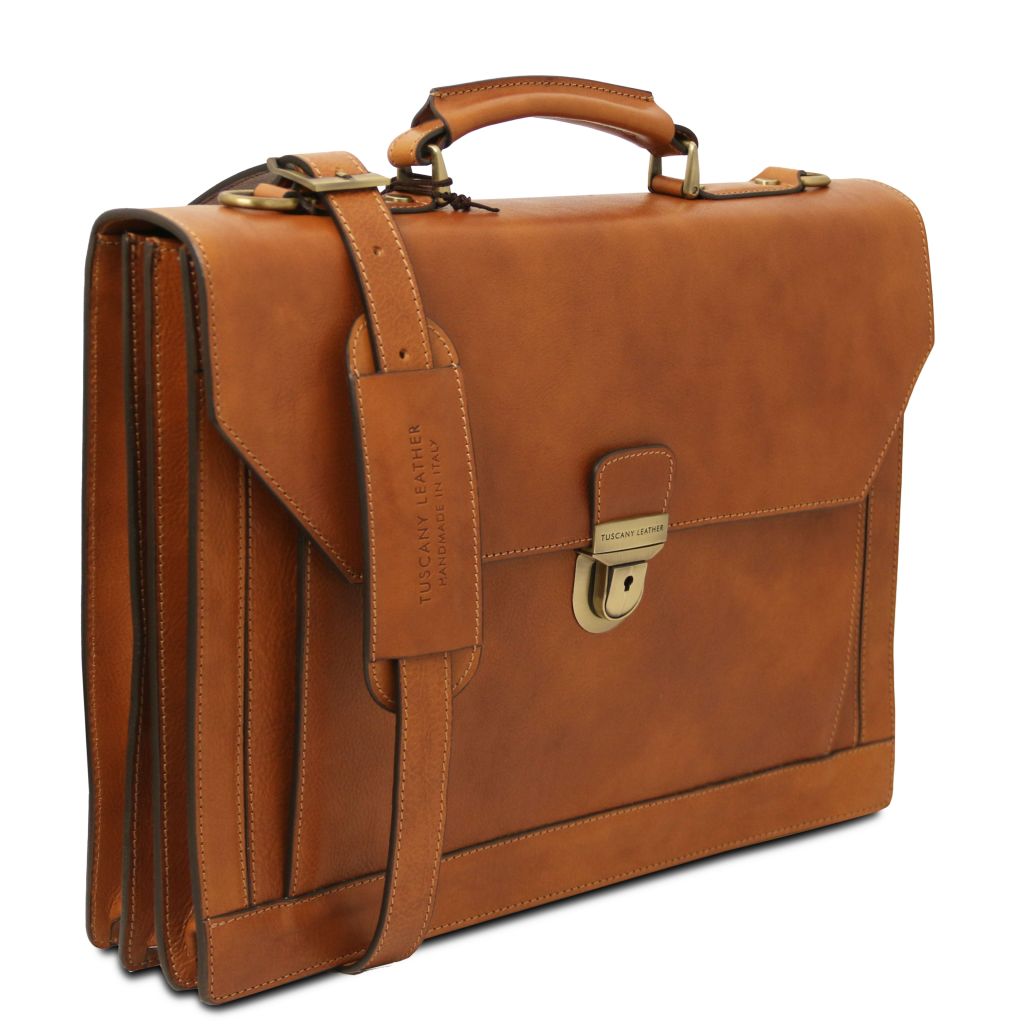 cremona-leather-briefcase-3-compartments-tl142448 - Luonnonväri - kuva 2