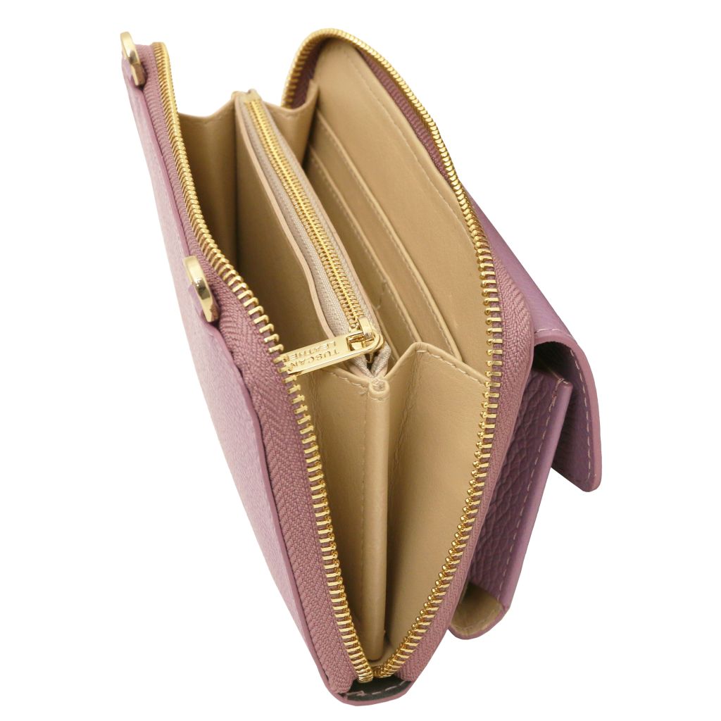 urania-leather-wallet-phone-holder-with-strap-tl142433 - Liila - kuva 4