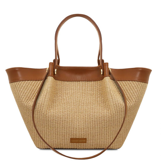 soleil-raffia-shopping-bag-tl142567 - Konjakki