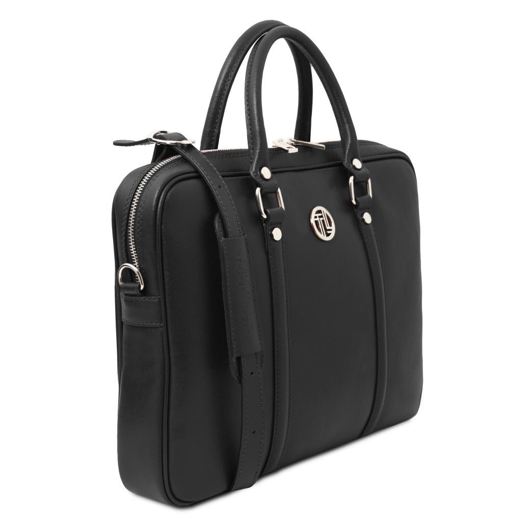prato-exclusive-saffiano-leather-laptop-case-tl142453 - Musta - kuva 2