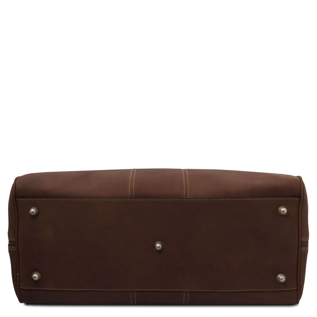 lisbona-travel-leather-duffle-bag-large-size-tl142557 - Tummanruskea - kuva 4