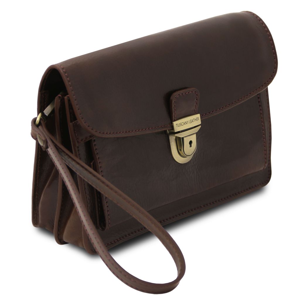 max-leather-handy-wrist-bag-tl8075 - Tummanruskea - kuva 2