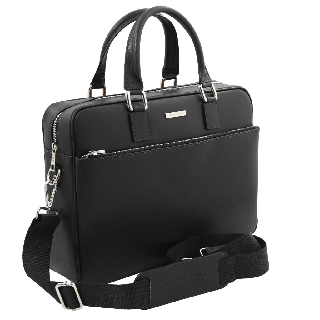torino-saffiano-leather-laptop-briefcase-tl142551 - Musta - kuva 2