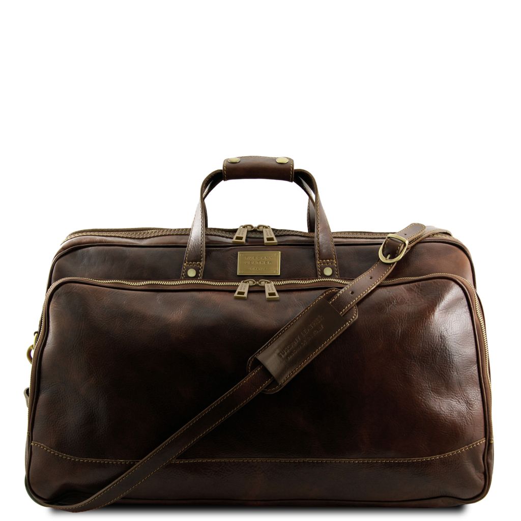 bora-bora-trolley-leather-bag-small-size-tl3065 - Tummanruskea