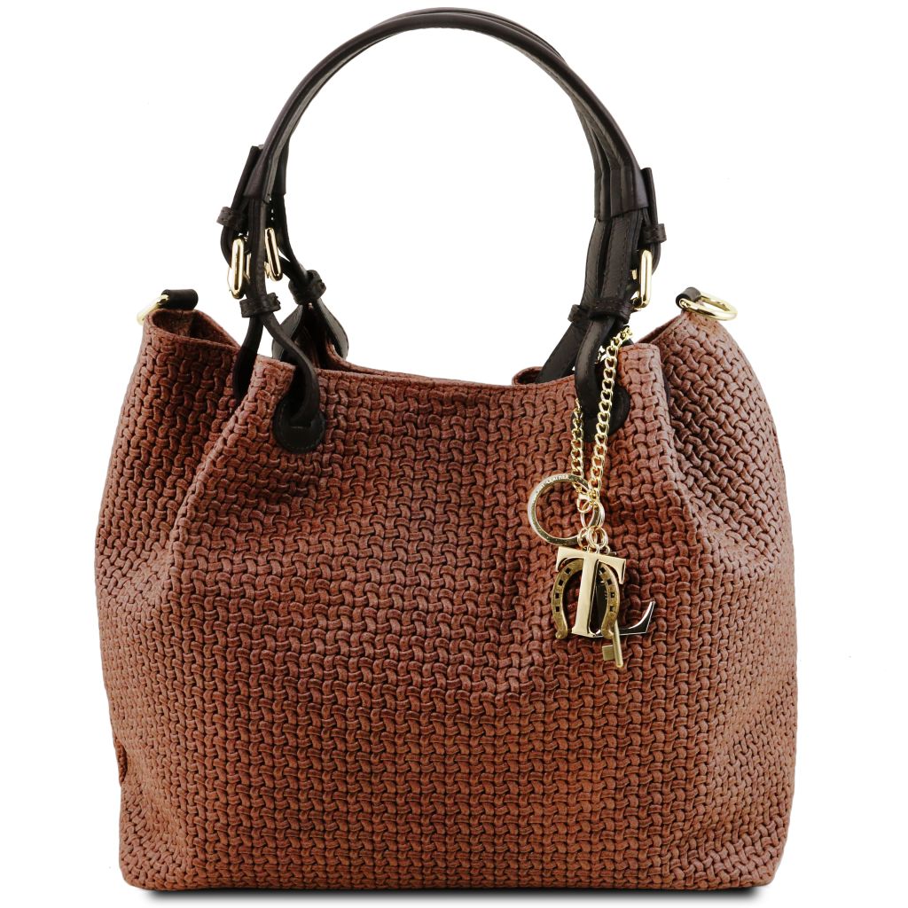 tl-keyluck-woven-printed-leather-shopping-bag-tl141573 - Kaneli