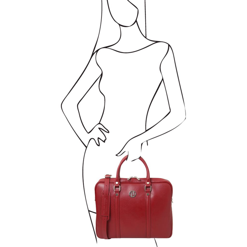 prato-exclusive-saffiano-leather-laptop-case-tl142453 - Punainen - kuva 6