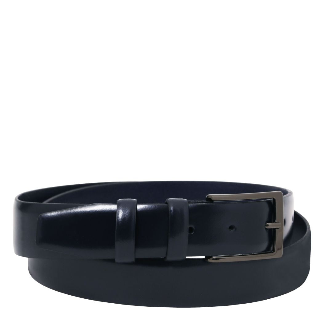 elegant-brushed-leather-belt-35mm-tl142539 - Tummansininen