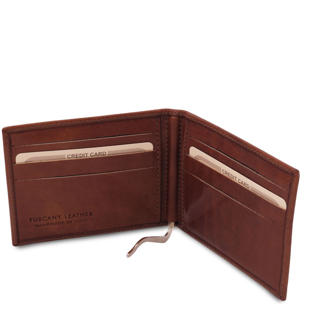 exclusive-leather-card-holder-with-money-clip-tl142055 - Ruskea - kuva 3