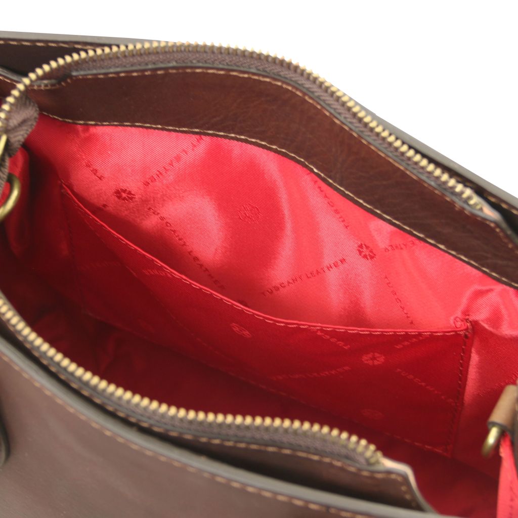 dama-leather-handbag-tl142564 - Tummanruskea - kuva 7