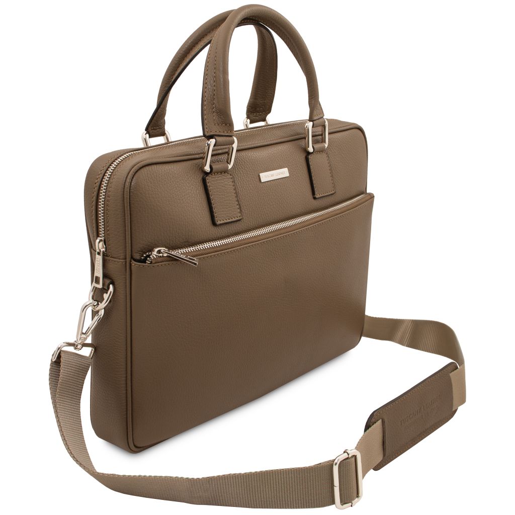 ferrara-leather-laptop-briefcase-tl142548 - Tumma taupe - kuva 2