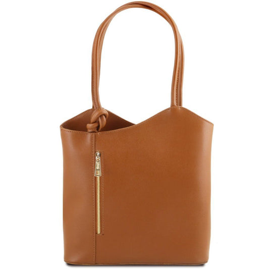 patty-saffiano-leather-convertible-backpack-shoulderbag-tl141455 - Konjakki