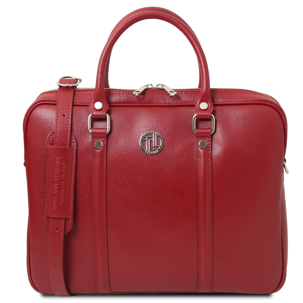 prato-exclusive-saffiano-leather-laptop-case-tl142453 - Punainen